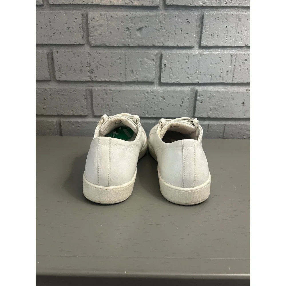 Hush Puppies White Leather Sneakers Womens Size 8.5 Bounce Lace Up HPW10668